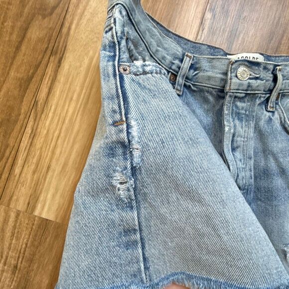 Agolde Parker Vintage Denim Cut Off Shorts Size 28 - Picture 4 of 7